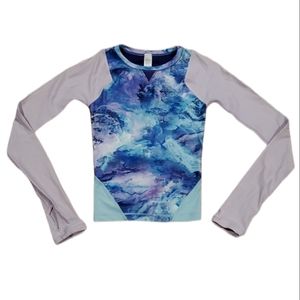 Ivivva Blue and Purple Long Sleeve Athletic Shirt